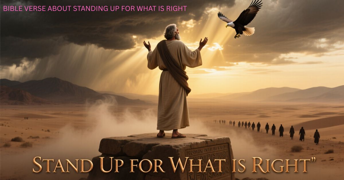 BIBLE VERSE ABOUT STANDING UP FOR WHAT IS RIGHT