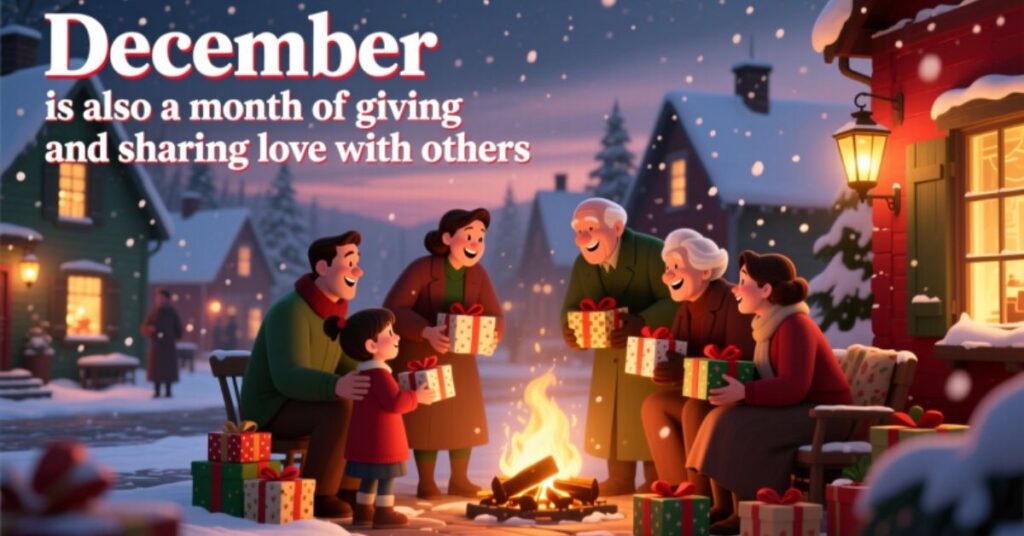 December is also a month of giving and sharing love with others.