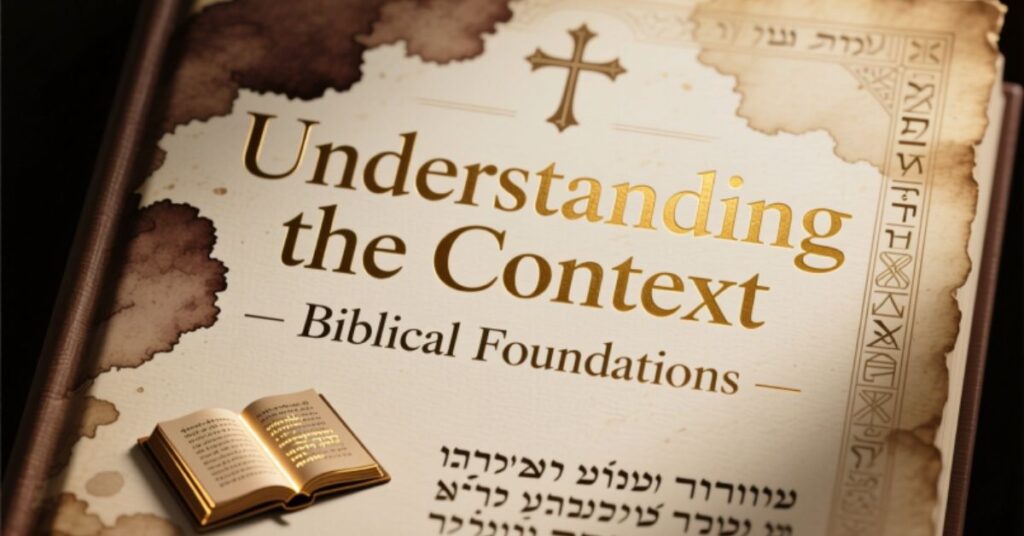 Understanding the Context Biblical Foundations
