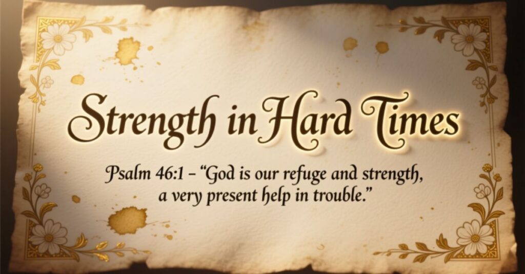 Bible verses about strength in hard times
