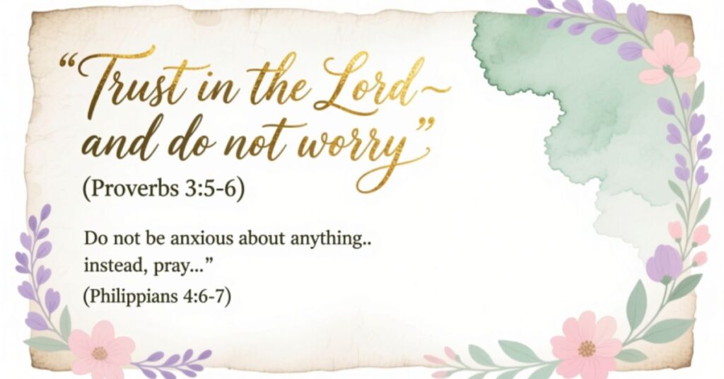 Bible verses about trusting God and not worrying
