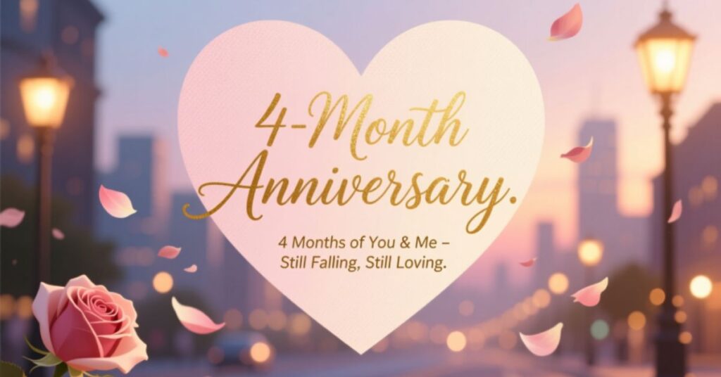 4 month anniversary Love captions