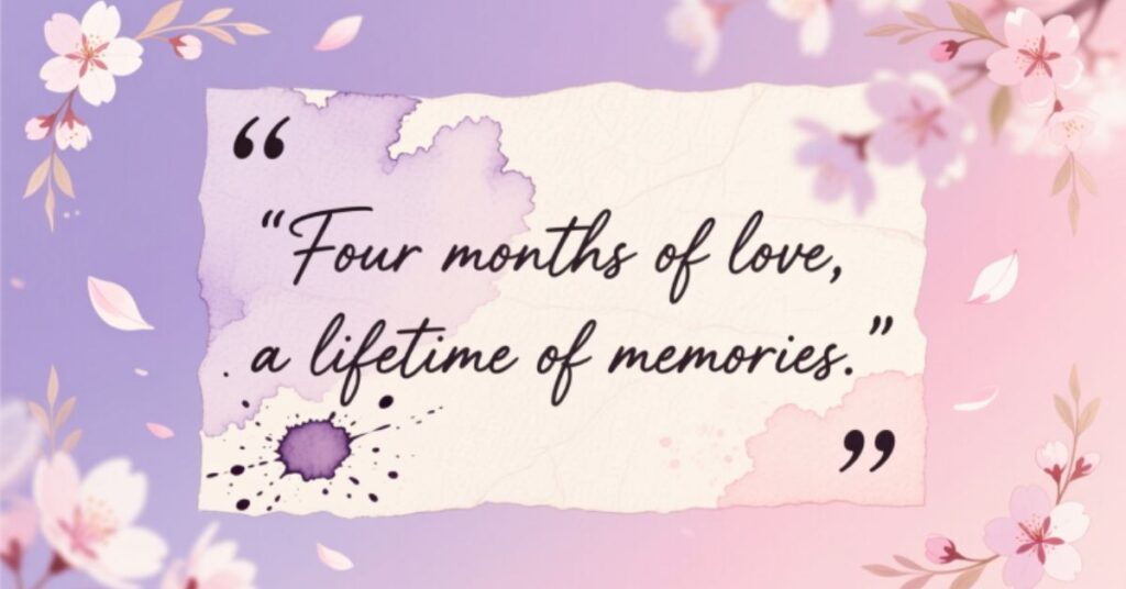 4 months anniversary quotes