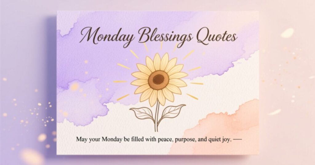 Monday Blessings Quotes