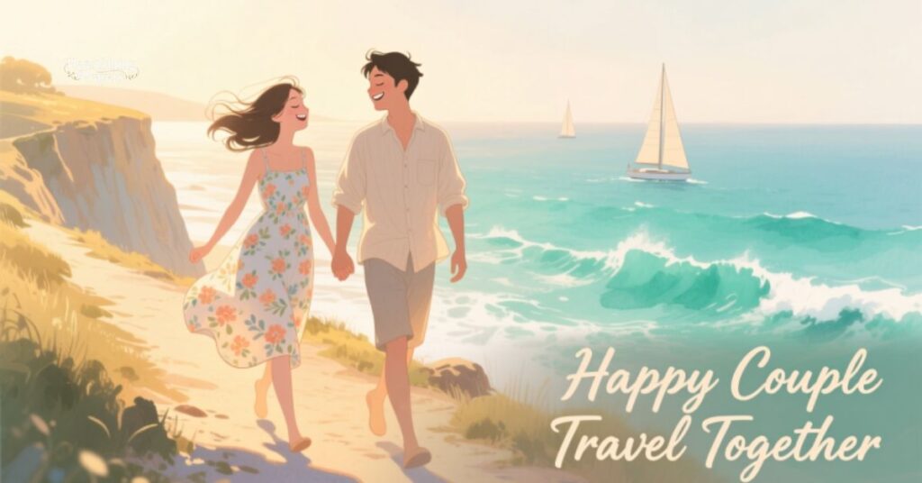 happy couple travel together quotes