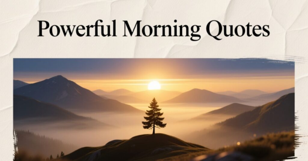 powerful morning quotes